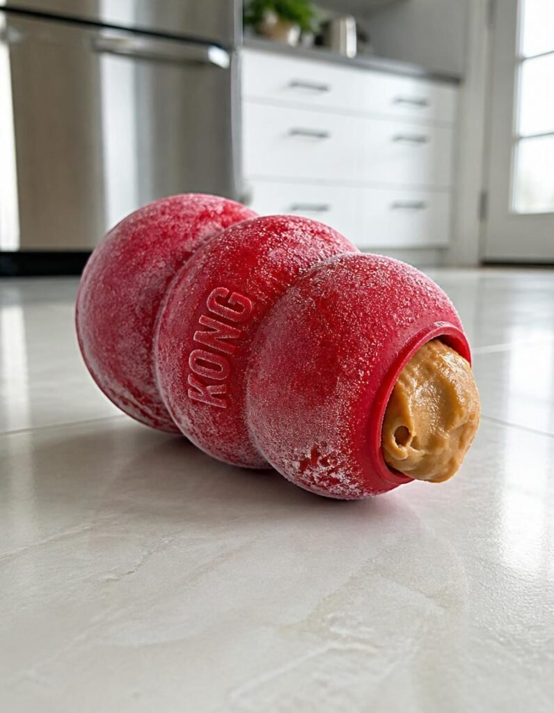 Freeze a Stuffed KONG for Hours of Quiet Time