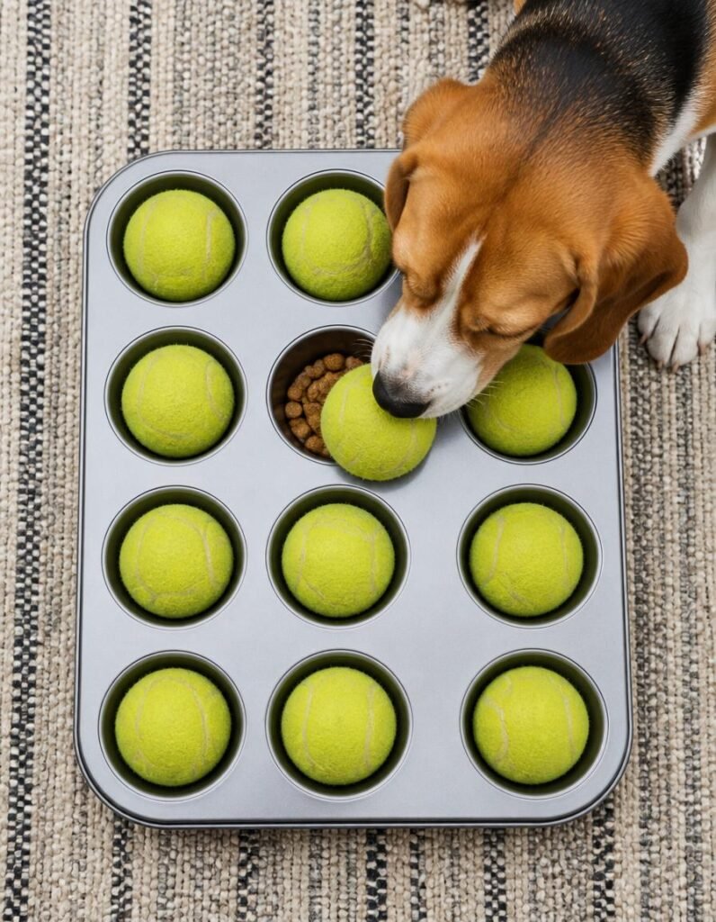 Make Your Own Puzzle Feeder with a Muffin Tin