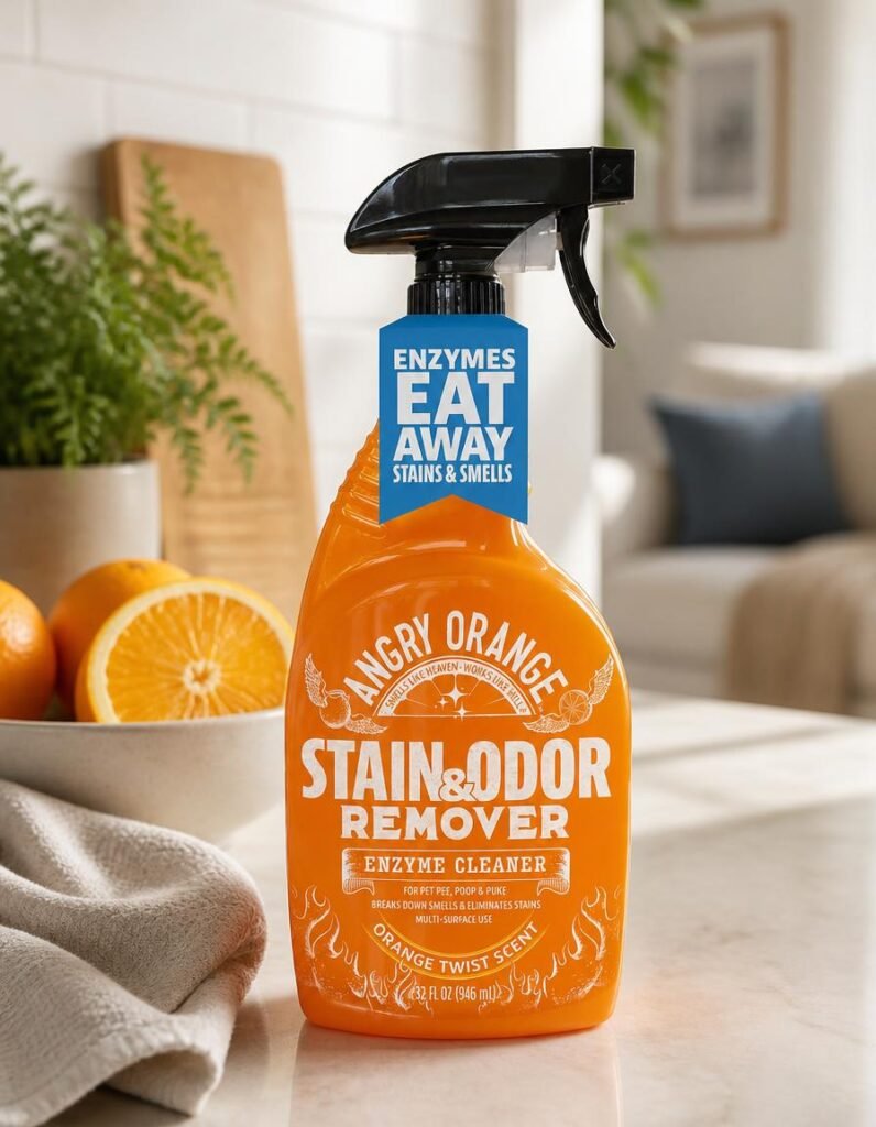 Angry Orange Stain Remover, 32 oz dog urine enzyme cleaner