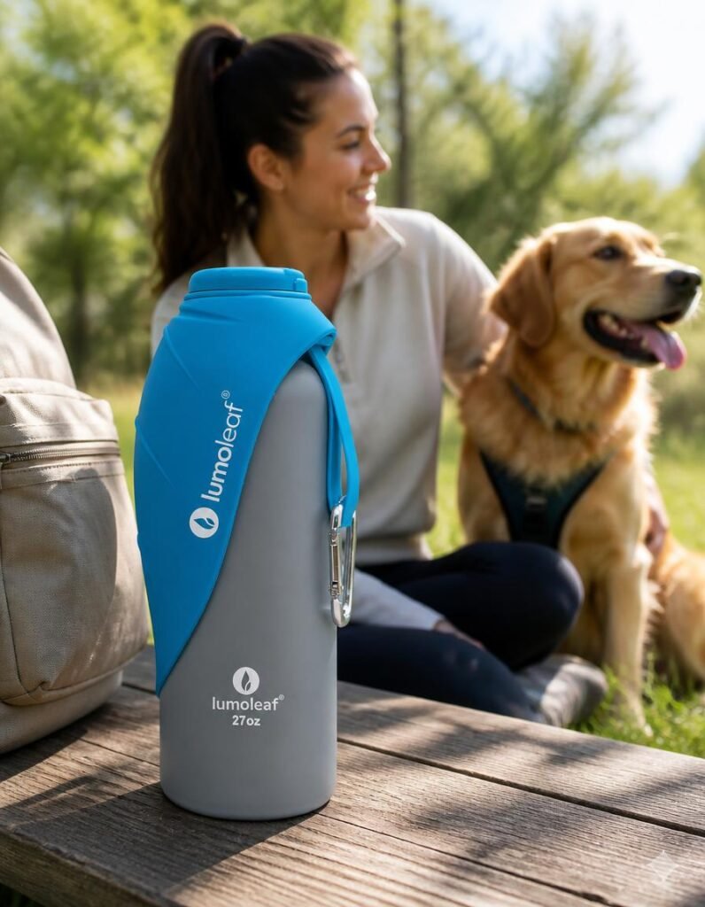 LumoLeaf Insulated Dog Water Bottle
