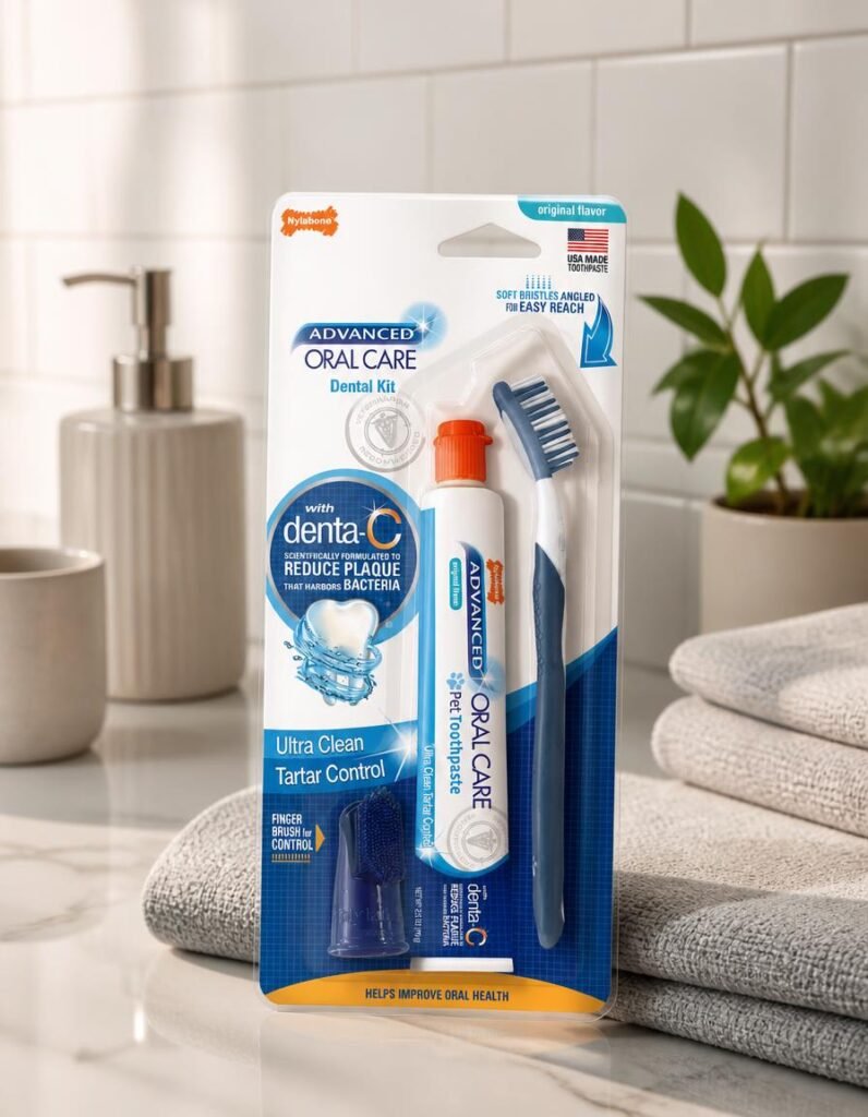 Nylabone Advanced Oral Care Kit dog toothbrush kit