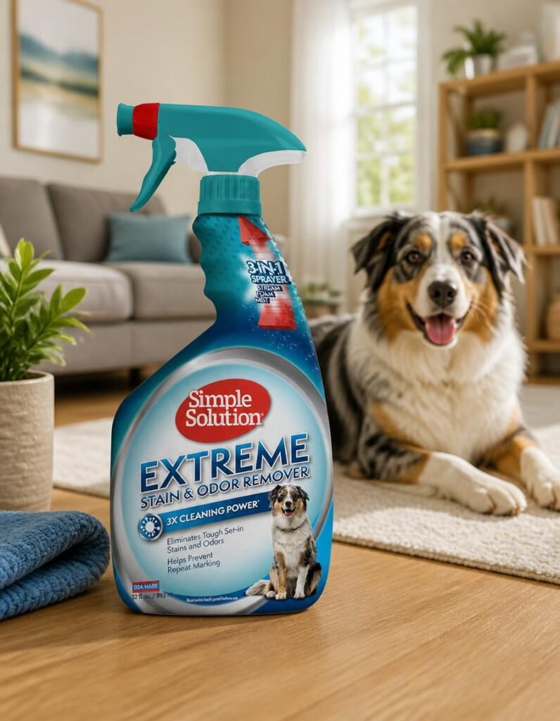 Simple Solution Extreme Stain & Odor Remover, 32 oz dog urine enzyme cleaner