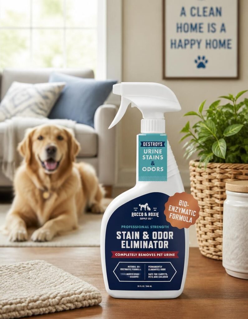 Rocco & Roxie Stain & Odor Eliminator, 32 oz dog urine enzyme cleaner